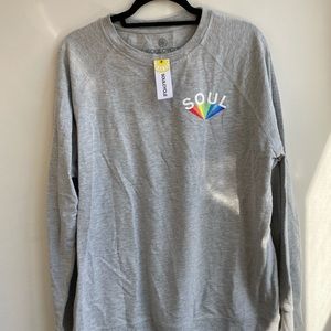 Soulcycle Lightweight Sweatshirt w Rainbow Design